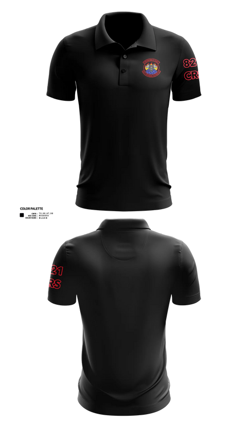 Long Sleeve Performance Polo, 821 CRS, Air Force, Teamtime, Team time, sublimation, custom sports apparel, team uniforms, spirit wear, spiritwear, sports uniforms, custom shirts, team store, custom team store, fundraiser sports, apparel fundraiser