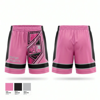 Mens Basketball Shorts, Reign Makers, Women's Basketball, Teamtime, Team time, sublimation, custom sports apparel, team uniforms, spirit wear, spiritwear, sports uniforms, custom shirts, team store, custom team store, fundraiser sports, apparel fundraiser