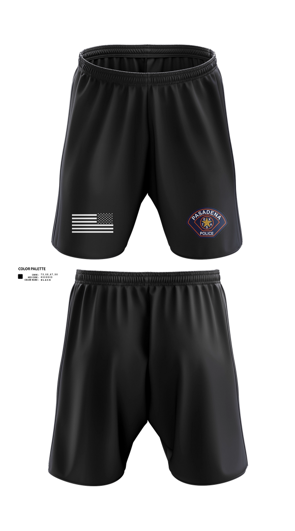 Athletic Shorts With Pockets, Pasadena Police Department Honor Guard, Police, Teamtime, Team time, sublimation, custom sports apparel, team uniforms, spirit wear, spiritwear, sports uniforms, custom shirts, team store, custom team store, fundraiser sports, apparel fundraiser