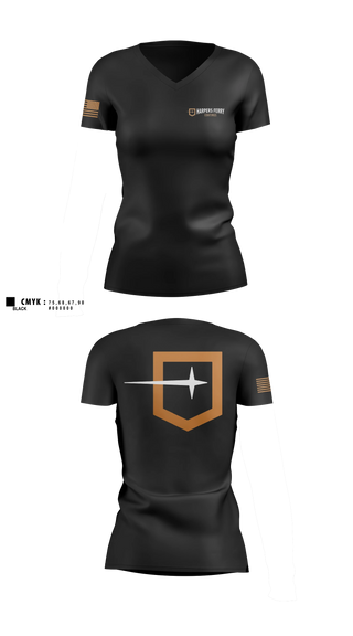 Womens Short Sleeve Vneck Shirt, Harpers Ferry Coatings, , Teamtime, Team time, sublimation, custom sports apparel, team uniforms, spirit wear, spiritwear, sports uniforms, custom shirts, team store, custom team store, fundraiser sports, apparel fundraiser