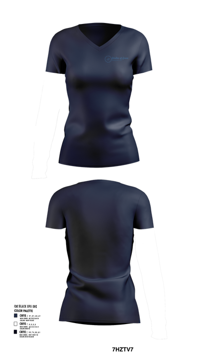 Strides of Grace equestrian 56286399 Women's Short Sleeve V-neck Shirt - 52