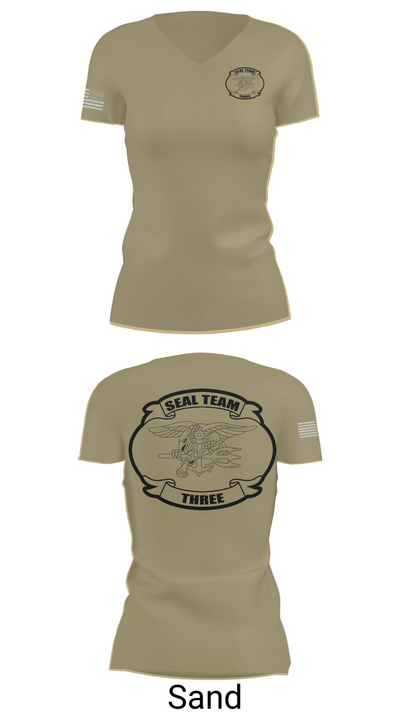 SEAL team 3 31272600 Women's Short Sleeve V-neck Shirt - 84