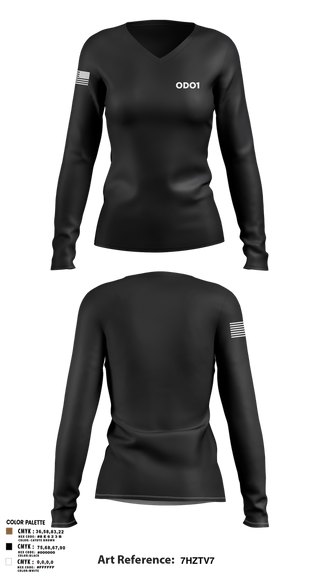 Womens Long Sleeve Vneck Shirt, ODO1, , Teamtime, Team time, sublimation, custom sports apparel, team uniforms, spirit wear, spiritwear, sports uniforms, custom shirts, team store, custom team store, fundraiser sports, apparel fundraiser