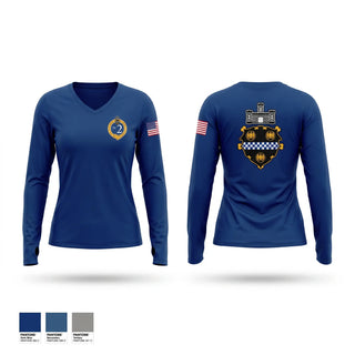 Womens Long Sleeve Vneck Shirt, Pittsburgh bureau of police, Police, Teamtime, Team time, sublimation, custom sports apparel, team uniforms, spirit wear, spiritwear, sports uniforms, custom shirts, team store, custom team store, fundraiser sports, apparel fundraiser