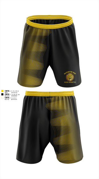 Athletic Shorts With Pockets, Golden Jaguaretts Dance/Step Team, Spirit Store, Teamtime, Team time, sublimation, custom sports apparel, team uniforms, spirit wear, spiritwear, sports uniforms, custom shirts, team store, custom team store, fundraiser sports, apparel fundraiser
