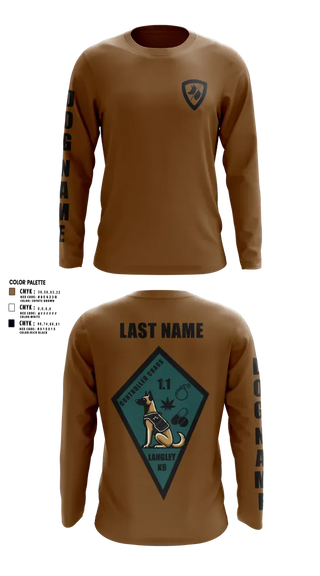 Long Sleeve Performance Shirt, 633 SFS K9, Air Force, Teamtime, Team time, sublimation, custom sports apparel, team uniforms, spirit wear, spiritwear, sports uniforms, custom shirts, team store, custom team store, fundraiser sports, apparel fundraiser