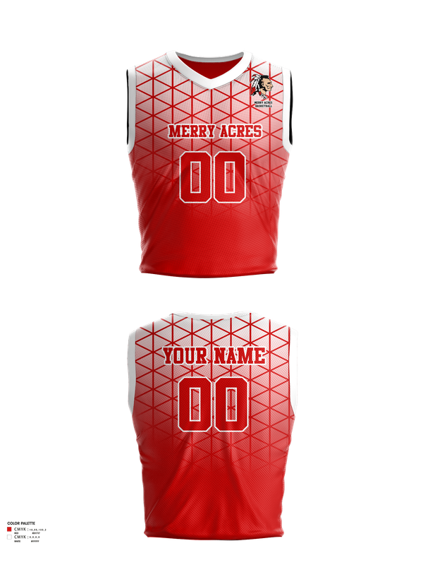 Womens Basketball Jersey, Merry Acres Middle School Basketball, Women's Basketball, Teamtime, Team time, sublimation, custom sports apparel, team uniforms, spirit wear, spiritwear, sports uniforms, custom shirts, team store, custom team store, fundraiser sports, apparel fundraiser