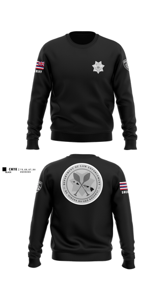 Crew Neck Sweatshirt, Hawai’i Department of Law Enforcement- Sheriff Division, Police, Teamtime, Team time, sublimation, custom sports apparel, team uniforms, spirit wear, spiritwear, sports uniforms, custom shirts, team store, custom team store, fundraiser sports, apparel fundraiser
