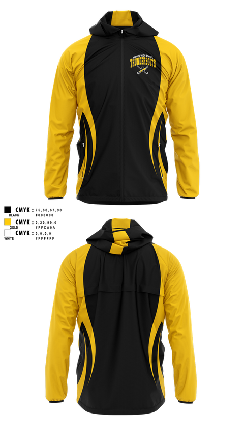 Windbreaker, Andrew Thunderbolts Golf, Golf, Teamtime, Team time, sublimation, custom sports apparel, team uniforms, spirit wear, spiritwear, sports uniforms, custom shirts, team store, custom team store, fundraiser sports, apparel fundraiser