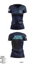 Jackson Fire Department Women's Short Sleeve V-neck Shirt - 5