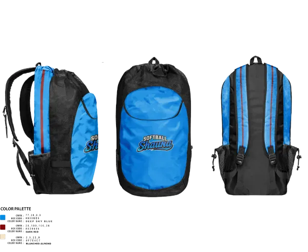 Gear Bag, Softball ShaunaS, Softball, Teamtime, Team time, sublimation, custom sports apparel, team uniforms, spirit wear, spiritwear, sports uniforms, custom shirts, team store, custom team store, fundraiser sports, apparel fundraiser