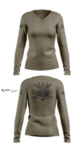 125 ENGINEER COMPANY 16451322 Women's Long Sleeve V-neck Shirt - 3