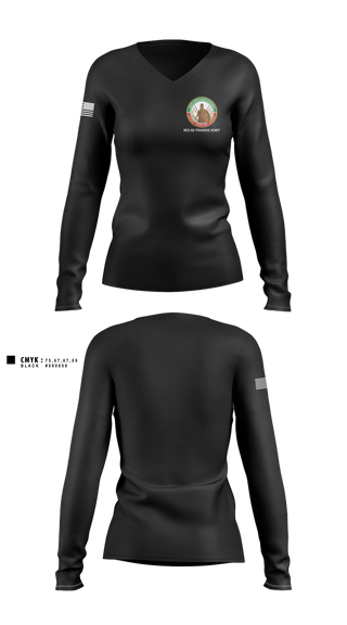 Womens Long Sleeve Vneck Shirt, 2500 DLD, Army, Teamtime, Team time, sublimation, custom sports apparel, team uniforms, spirit wear, spiritwear, sports uniforms, custom shirts, team store, custom team store, fundraiser sports, apparel fundraiser