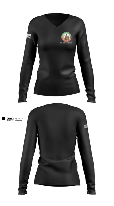 2500 TLD Women's Long Sleeve V-neck Shirt - 3
