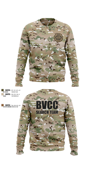 Crew Neck Sweatshirt, BVCC Search Team, Police, Teamtime, Team time, sublimation, custom sports apparel, team uniforms, spirit wear, spiritwear, sports uniforms, custom shirts, team store, custom team store, fundraiser sports, apparel fundraiser
