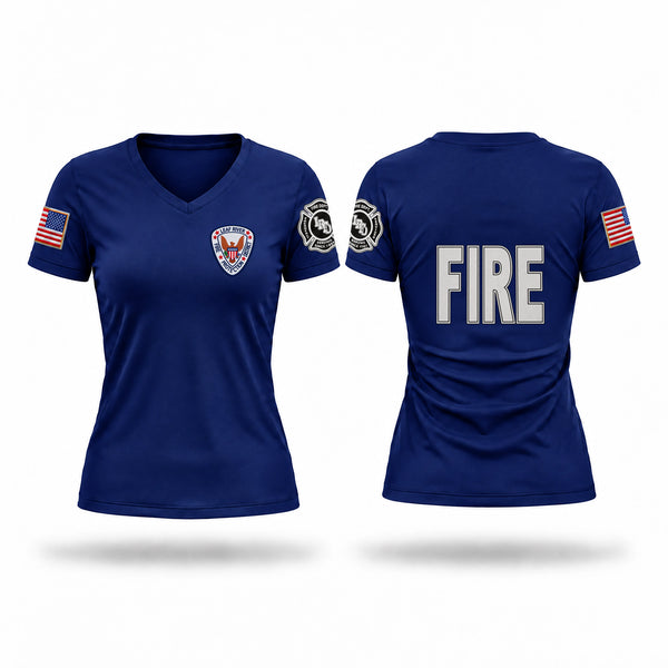 Womens Short Sleeve Vneck Shirt, Leaf River Fire Protection District, EMS/EMT, Teamtime, Team time, sublimation, custom sports apparel, team uniforms, spirit wear, spiritwear, sports uniforms, custom shirts, team store, custom team store, fundraiser sports, apparel fundraiser