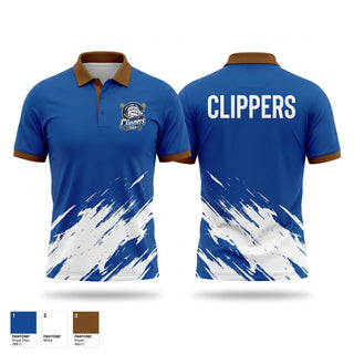 Short Sleeve Performance Polo, Centennial Clippers, Baseball, Teamtime, Team time, sublimation, custom sports apparel, team uniforms, spirit wear, spiritwear, sports uniforms, custom shirts, team store, custom team store, fundraiser sports, apparel fundraiser