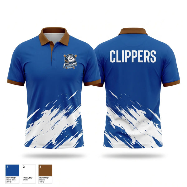 Short Sleeve Performance Polo, Centennial Clippers, Baseball, Teamtime, Team time, sublimation, custom sports apparel, team uniforms, spirit wear, spiritwear, sports uniforms, custom shirts, team store, custom team store, fundraiser sports, apparel fundraiser