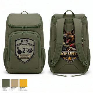 Gear Bag, Camp Pendleton PMO K9, Marines, Teamtime, Team time, sublimation, custom sports apparel, team uniforms, spirit wear, spiritwear, sports uniforms, custom shirts, team store, custom team store, fundraiser sports, apparel fundraiser
