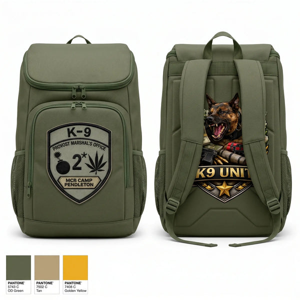 Gear Bag, Camp Pendleton PMO K9, Marines, Teamtime, Team time, sublimation, custom sports apparel, team uniforms, spirit wear, spiritwear, sports uniforms, custom shirts, team store, custom team store, fundraiser sports, apparel fundraiser
