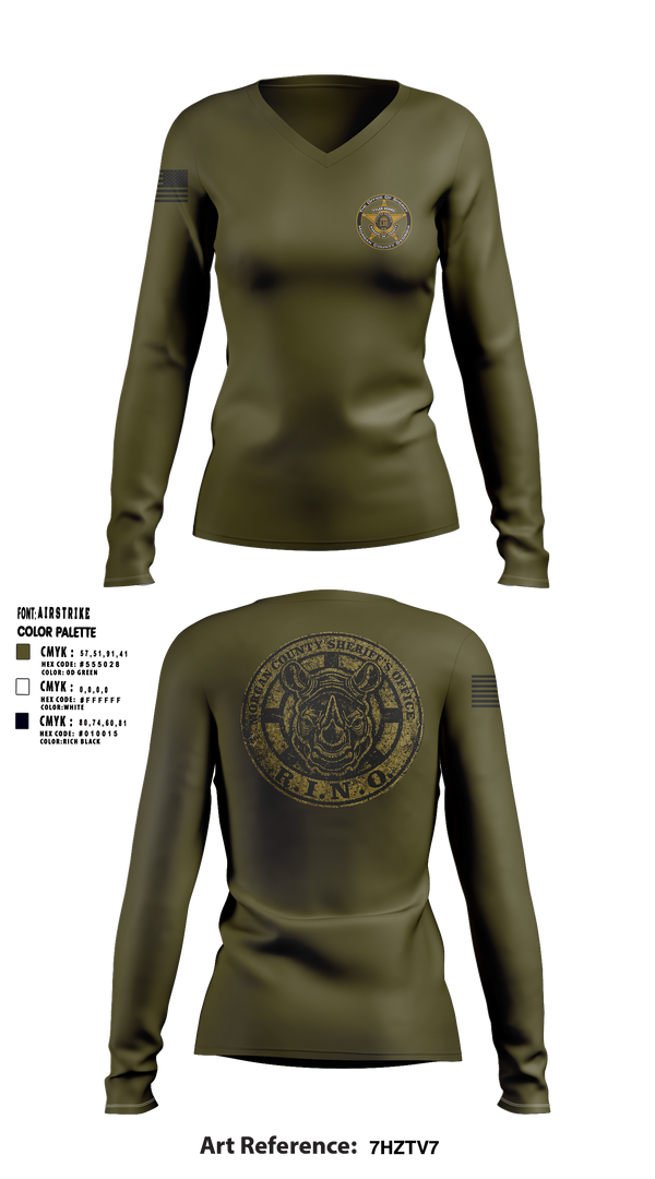 Womens Long Sleeve Vneck Shirt, R.I.N.O., Police, Teamtime, Team time, sublimation, custom sports apparel, team uniforms, spirit wear, spiritwear, sports uniforms, custom shirts, team store, custom team store, fundraiser sports, apparel fundraiser
