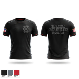 Short Sleeve Performance Shirt, Island Falls Fire & Ambulance, Fire Department, Teamtime, Team time, sublimation, custom sports apparel, team uniforms, spirit wear, spiritwear, sports uniforms, custom shirts, team store, custom team store, fundraiser sports, apparel fundraiser