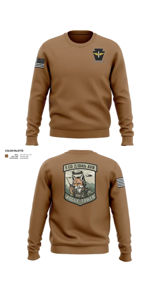 Crew Neck Sweatshirt, Fox company 2/104th avn, National Guard, Teamtime, Team time, sublimation, custom sports apparel, team uniforms, spirit wear, spiritwear, sports uniforms, custom shirts, team store, custom team store, fundraiser sports, apparel fundraiser