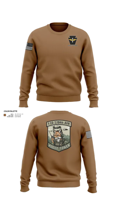 Fox company 2/104th avn 96762502 Crew Neck Sweatshirt - 21