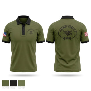 Short Sleeve Performance Polo, Grundy County REACT, Police, Teamtime, Team time, sublimation, custom sports apparel, team uniforms, spirit wear, spiritwear, sports uniforms, custom shirts, team store, custom team store, fundraiser sports, apparel fundraiser