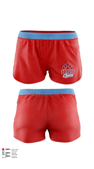 Womens Soccer Shorts, USJ Bruins, Spirit Store, Teamtime, Team time, sublimation, custom sports apparel, team uniforms, spirit wear, spiritwear, sports uniforms, custom shirts, team store, custom team store, fundraiser sports, apparel fundraiser