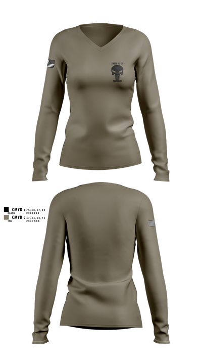 330th MP Co 57872440 Women's Long Sleeve V-neck Shirt - 1