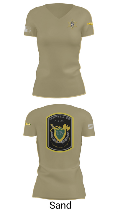 C.C.S.O. CERT 25474985 Women's Short Sleeve V-neck Shirt - 84