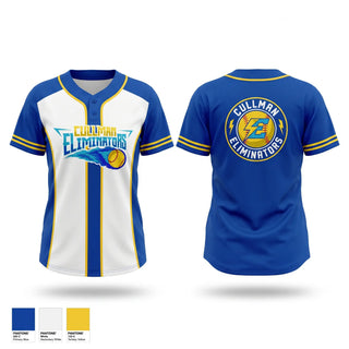 Two Button Softball Jersey, Cullman Eliminators, Softball, Teamtime, Team time, sublimation, custom sports apparel, team uniforms, spirit wear, spiritwear, sports uniforms, custom shirts, team store, custom team store, fundraiser sports, apparel fundraiser