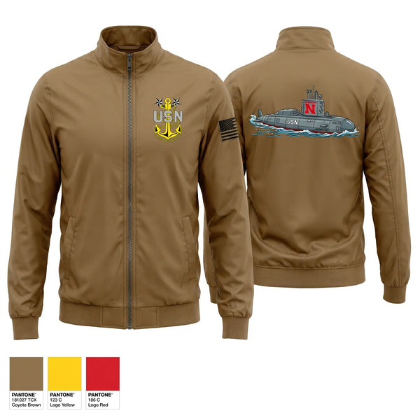 Windbreaker, USS Nebraska, Navy, Teamtime, Team time, sublimation, custom sports apparel, team uniforms, spirit wear, spiritwear, sports uniforms, custom shirts, team store, custom team store, fundraiser sports, apparel fundraiser