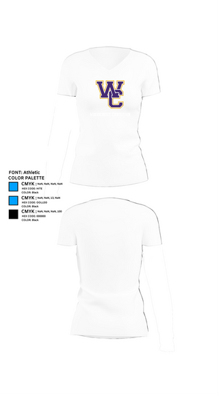 Womens Short Sleeve Vneck Shirt, Woodcrest Christian, Cross Country, Teamtime, Team time, sublimation, custom sports apparel, team uniforms, spirit wear, spiritwear, sports uniforms, custom shirts, team store, custom team store, fundraiser sports, apparel fundraiser
