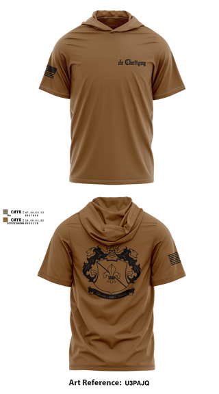 Short Sleeve Performance Shirt with hood, NA, Army, Teamtime, Team time, sublimation, custom sports apparel, team uniforms, spirit wear, spiritwear, sports uniforms, custom shirts, team store, custom team store, fundraiser sports, apparel fundraiser