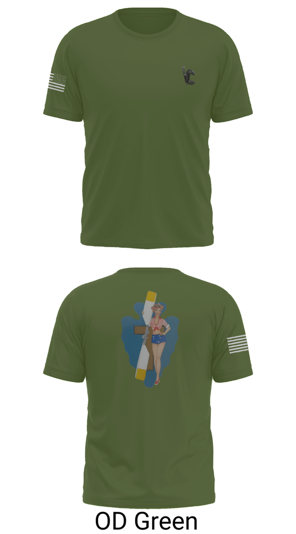 Old School Cotton Feel Shirt, B Co 1/114th Maintenance, Army, Teamtime, Team time, sublimation, custom sports apparel, team uniforms, spirit wear, spiritwear, sports uniforms, custom shirts, team store, custom team store, fundraiser sports, apparel fundraiser