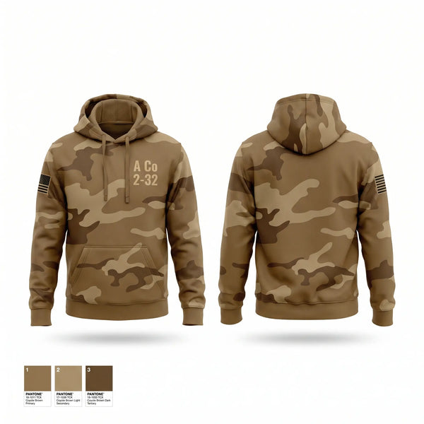 Hoodie, A. Co 232, Army, Teamtime, Team time, sublimation, custom sports apparel, team uniforms, spirit wear, spiritwear, sports uniforms, custom shirts, team store, custom team store, fundraiser sports, apparel fundraiser