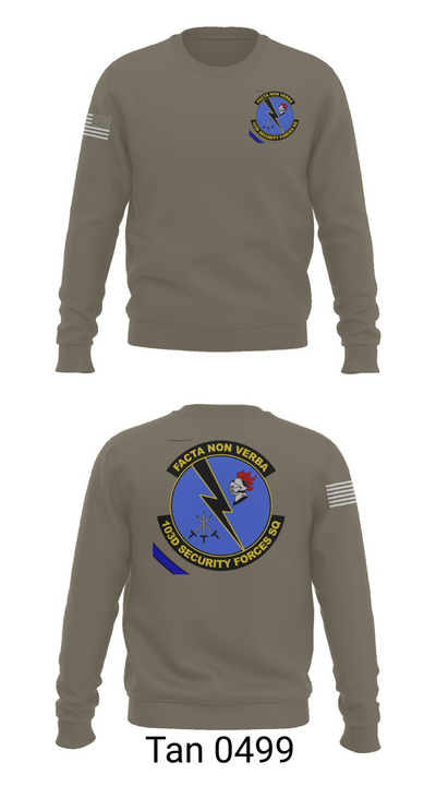 103d SECURITY FORCES SQUADRON 19845829 Crew Neck Sweatshirt - 65