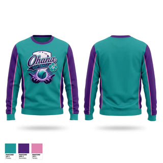 Crew Neck Sweatshirt, Ohana, Softball, Teamtime, Team time, sublimation, custom sports apparel, team uniforms, spirit wear, spiritwear, sports uniforms, custom shirts, team store, custom team store, fundraiser sports, apparel fundraiser