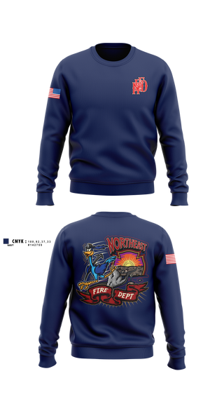 Crew Neck Sweatshirt, Northeast Fire Department, Fire Department, Teamtime, Team time, sublimation, custom sports apparel, team uniforms, spirit wear, spiritwear, sports uniforms, custom shirts, team store, custom team store, fundraiser sports, apparel fundraiser