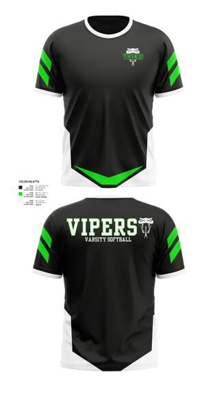 Short Sleeve Performance Shirt, Vipers, Softball, Teamtime, Team time, sublimation, custom sports apparel, team uniforms, spirit wear, spiritwear, sports uniforms, custom shirts, team store, custom team store, fundraiser sports, apparel fundraiser
