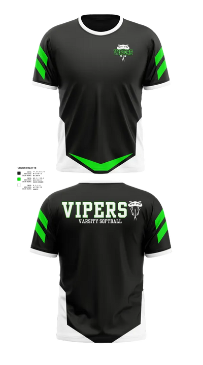 Vipers 16996176 Short Sleeve Performance Shirt - 1