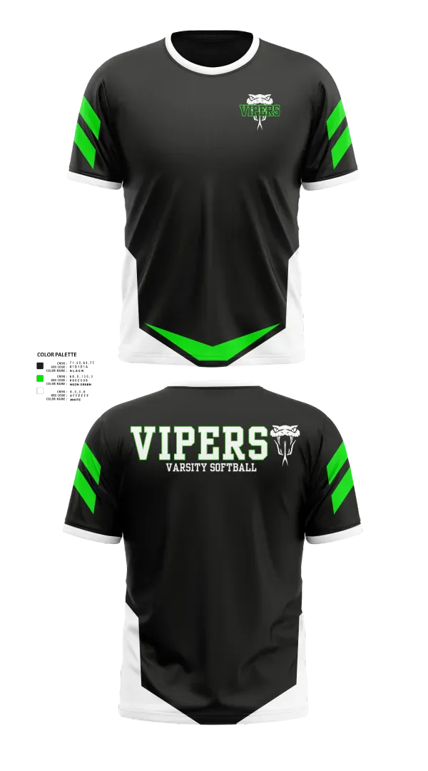 Vipers 16996176 Short Sleeve Performance Shirt - 1