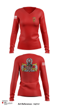 Spartans 31739633 Women's Long Sleeve V-neck Shirt - 102