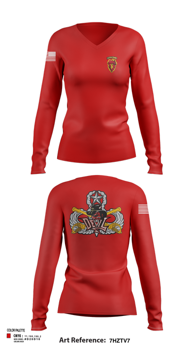 Spartans 31739633 Women's Long Sleeve V-neck Shirt - 102