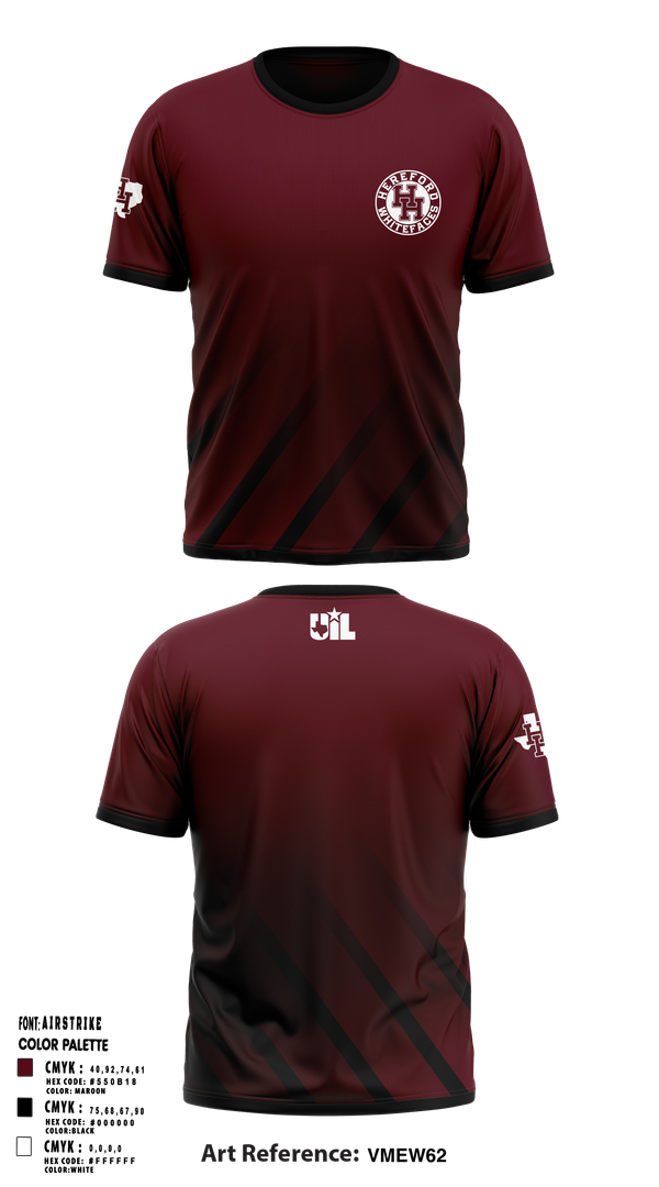 Short Sleeve Performance Shirt, Hereford Whitefaces, Wrestling, Teamtime, Team time, sublimation, custom sports apparel, team uniforms, spirit wear, spiritwear, sports uniforms, custom shirts, team store, custom team store, fundraiser sports, apparel fundraiser