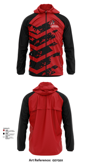 Windbreaker, Reading Red Knights Soccer, Women's Soccer, Teamtime, Team time, sublimation, custom sports apparel, team uniforms, spirit wear, spiritwear, sports uniforms, custom shirts, team store, custom team store, fundraiser sports, apparel fundraiser