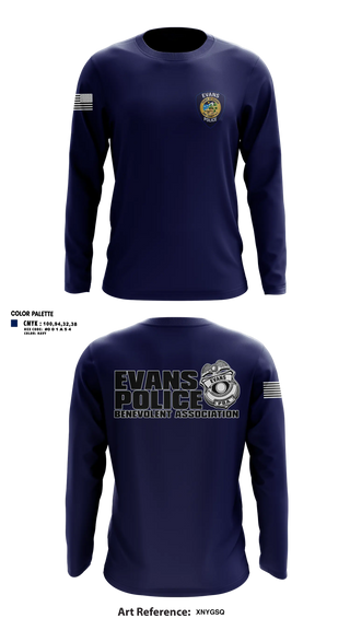 Long Sleeve Performance Shirt, Town of Evans Police, Police, Teamtime, Team time, sublimation, custom sports apparel, team uniforms, spirit wear, spiritwear, sports uniforms, custom shirts, team store, custom team store, fundraiser sports, apparel fundraiser