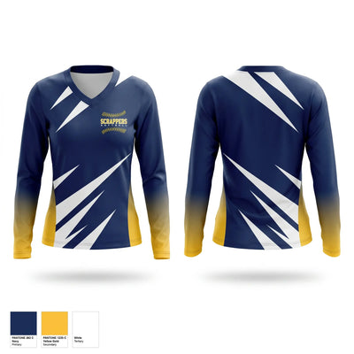 Scrappers Women's Long Sleeve V-neck Shirt - 1